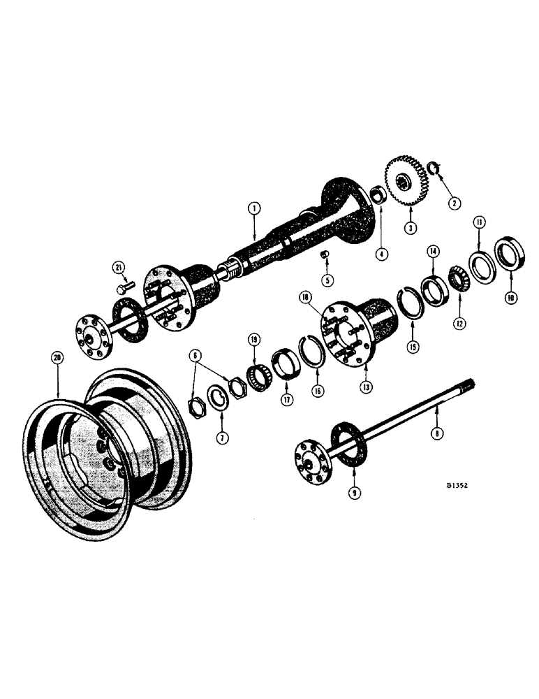 Схема запчастей Case IH 1060 - (284) - MAIN AXLE AND HOUSING, GRAIN AND RICE TRACK COMBINES (25) - FRONT AXLE SYSTEM