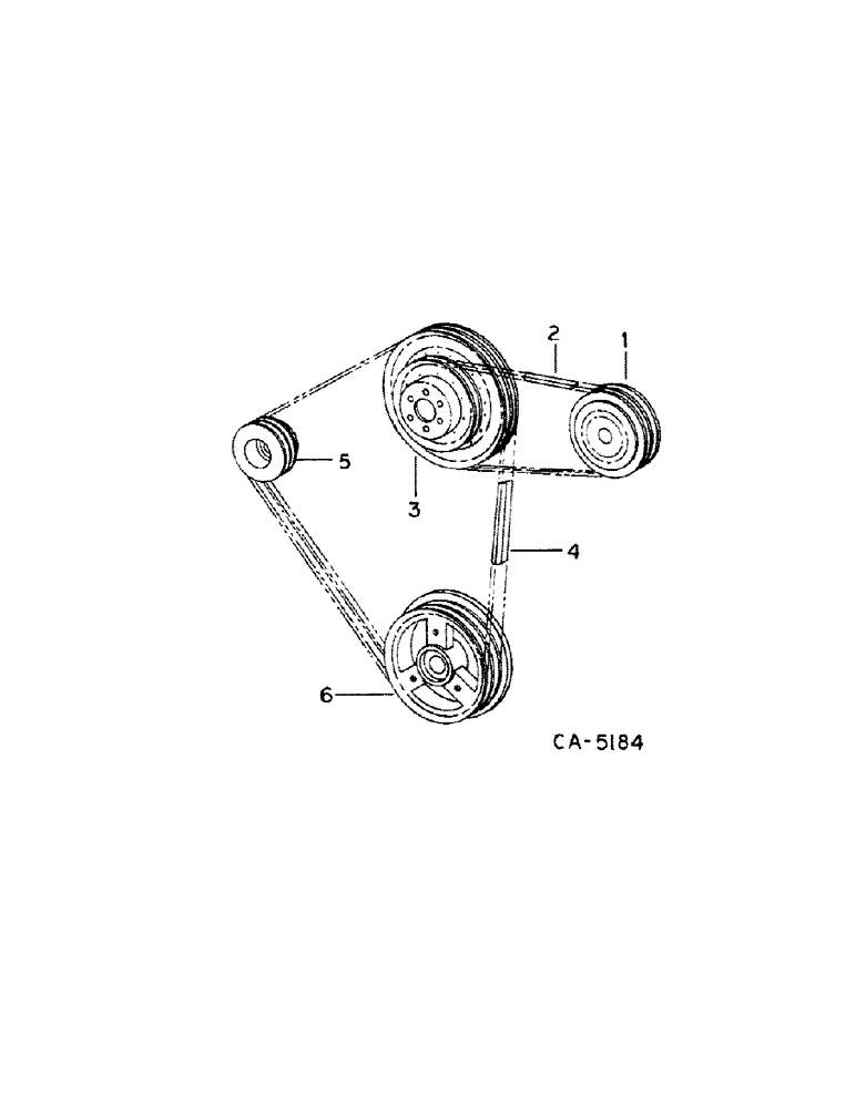 Схема запчастей Case IH 1460 - (12-17[A]) - POWER, ENGINE BELT DIAGRAM Power