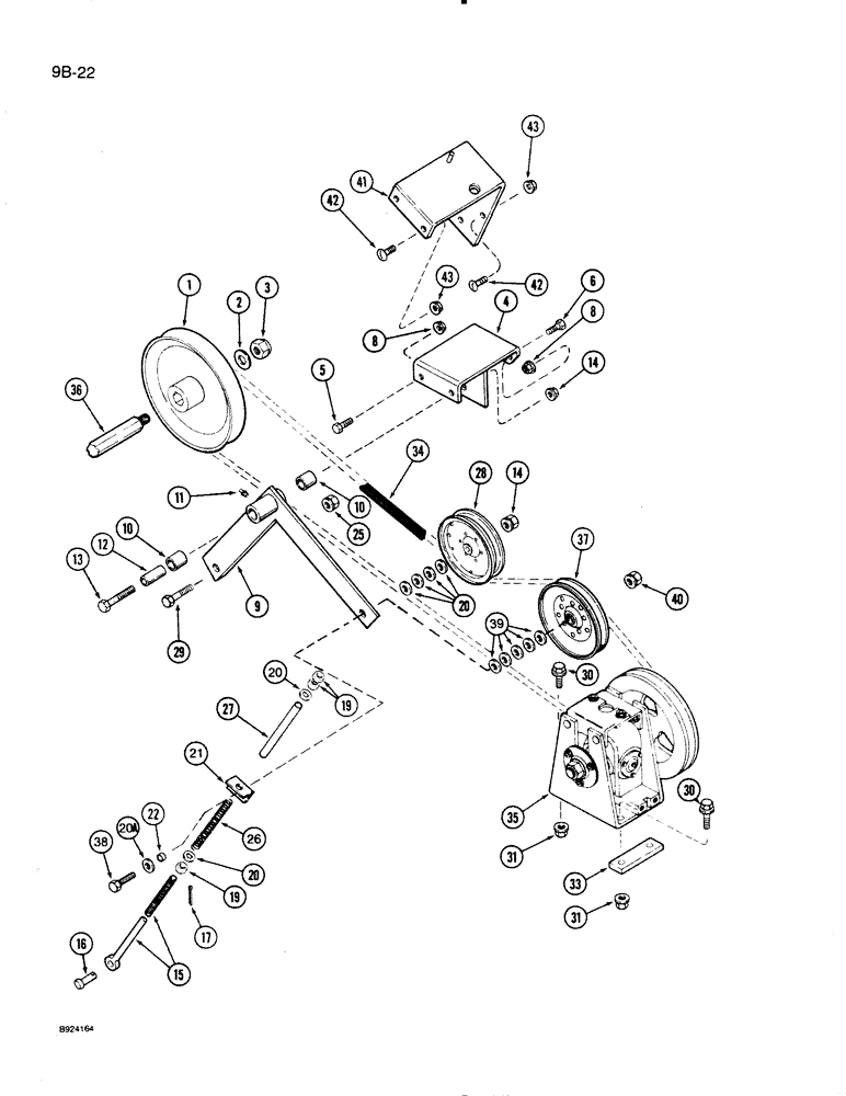 Схема запчастей Case IH 1020 - (9B-22) - KNIFE DRIVE (58) - ATTACHMENTS/HEADERS