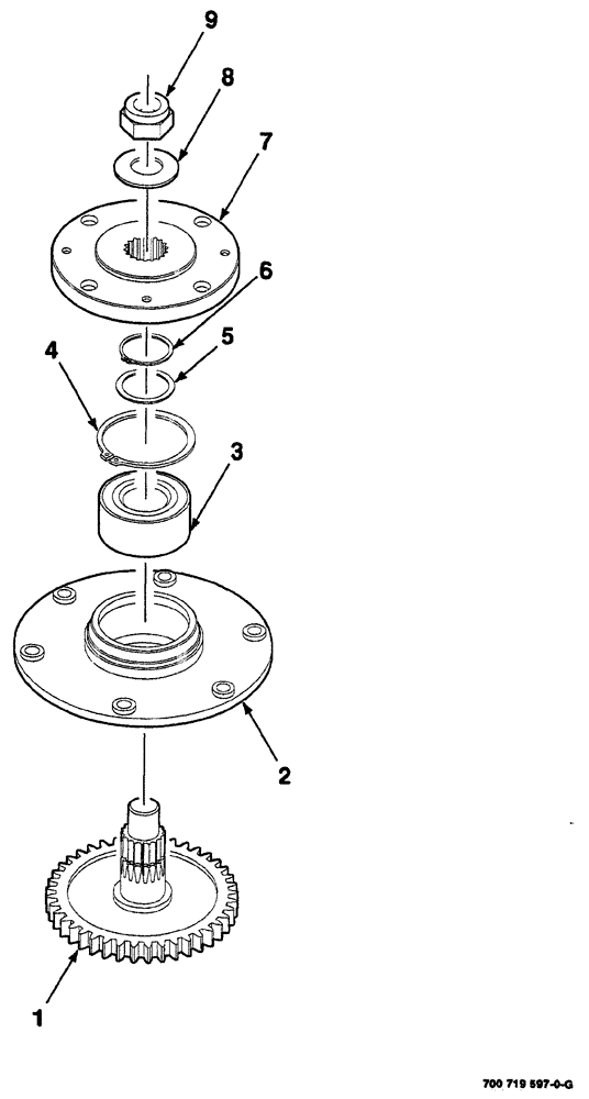 Схема запчастей Case IH 725 - (03-006) - SPINDLE ASSEMBLY, INNER (58) - ATTACHMENTS/HEADERS