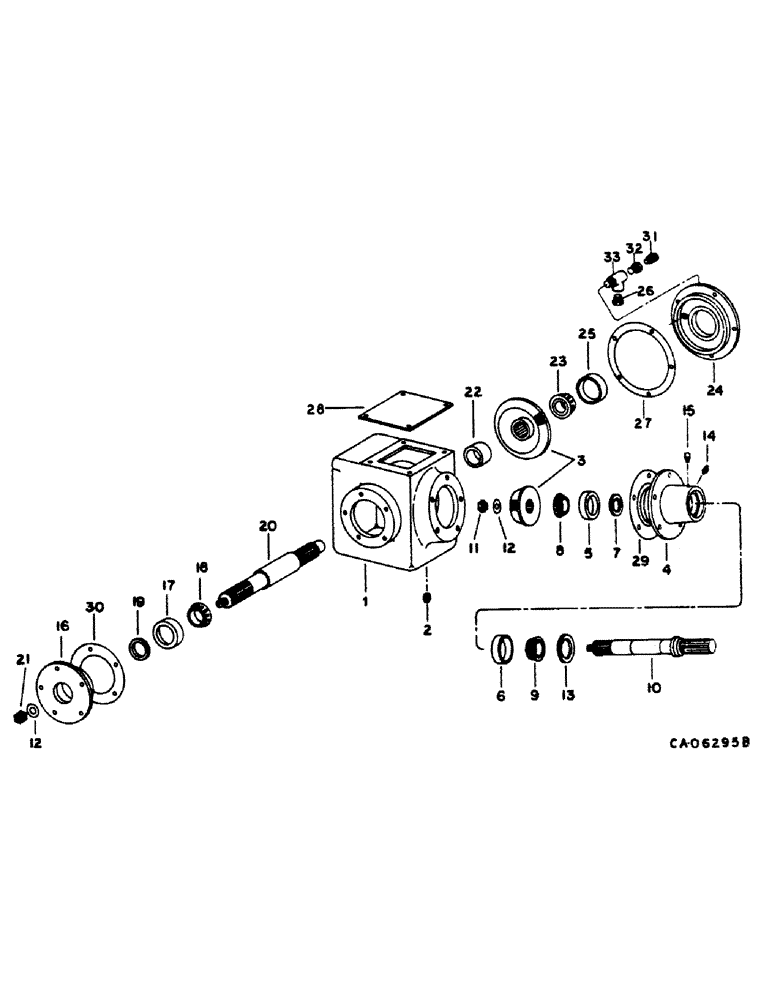 Схема запчастей Case IH 1420 - (07-11) - DRIVE TRAIN, FEEDER AND CLEANING FAN GEAR CASE Drive Train