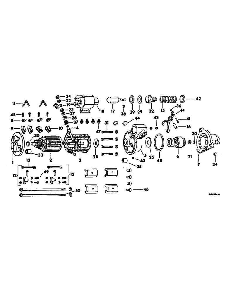 Схема запчастей Case IH HYDRO 84 - (08-07) - ELECTRICAL, CRANKING MOTOR, DELCO REMY, HYDRO 84 TRACTORS (06) - ELECTRICAL