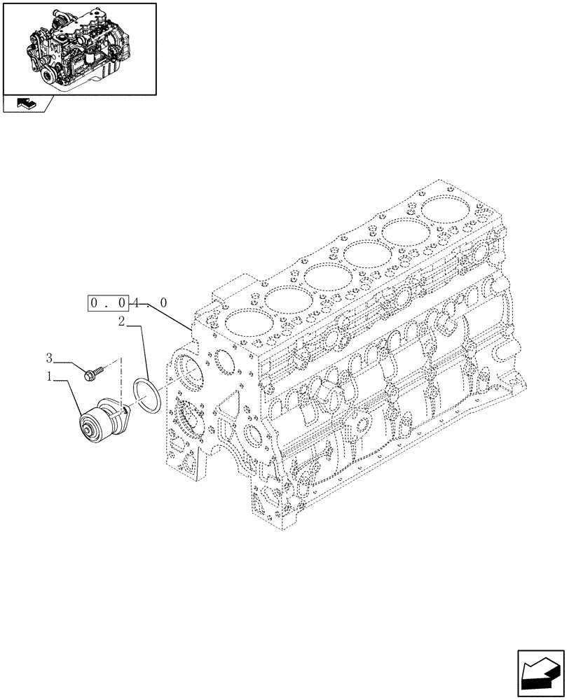 Схема запчастей Case IH F4HE9687G J101 - (0.32.0) - WATER PUMP (2852293) 