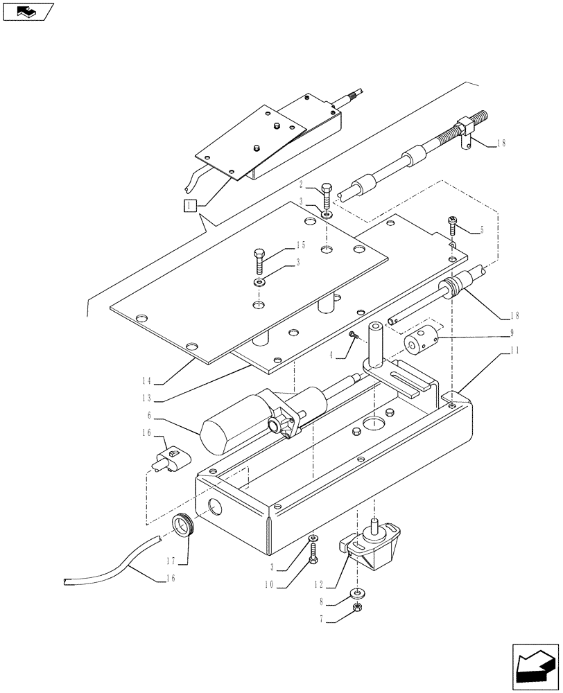 Схема запчастей Case IH PUMA 185 - (31.104.01[02]) - SHIFTABLE PTO, CONTROLS, ACTUATOR - COMPONENTS (VAR.743356) (31) - IMPLEMENT POWER TAKE OFF