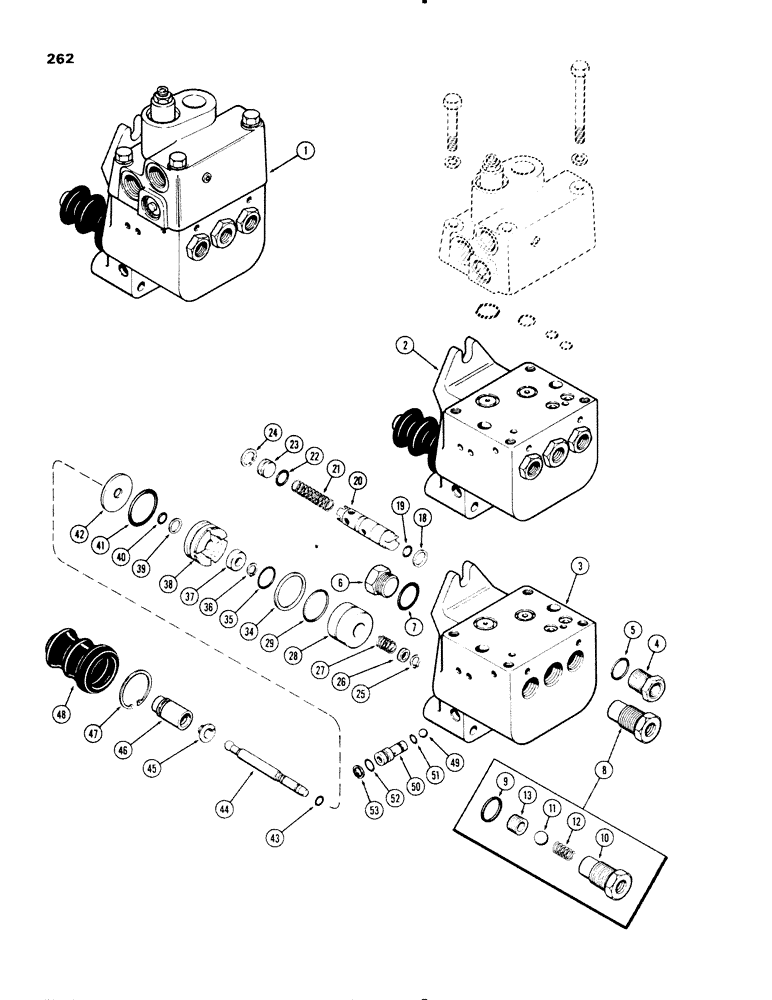 Схема запчастей Case IH 1270 - (262) - G101002 BRAKE VALVE ASSEMBLY, USE WITH DIFFERENTIAL LOCK, FIRST USED P.I.N. 8803261 (07) - BRAKES