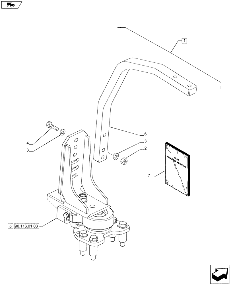 Схема запчастей Case IH PUMA 215 - (88.090.09[01]) - DIA KIT - FRONT FENDERS (88) - ACCESSORIES