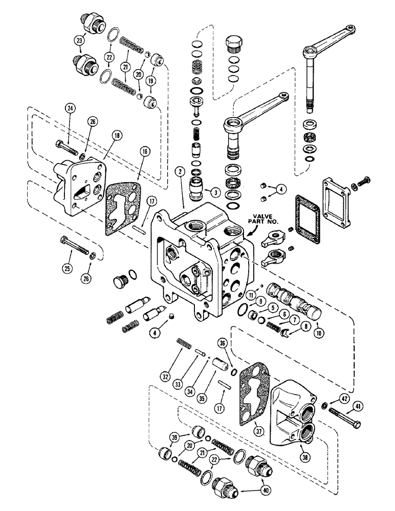 Схема запчастей Case IH 1370 - (202) - HYDRAULICS, A63534 LEFT HAND VARIABLE REMOTE HYDRAULICS VALVE (08) - HYDRAULICS