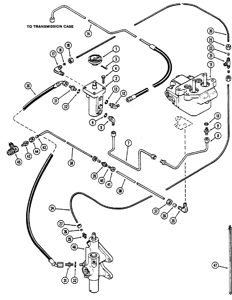 Схема запчастей Case IH 2390 - (7-236) - DIFFERENTIAL LOCK MECHANISM, TRANSMISSION SERIAL NO. 10204107 AND AFTER (07) - BRAKES