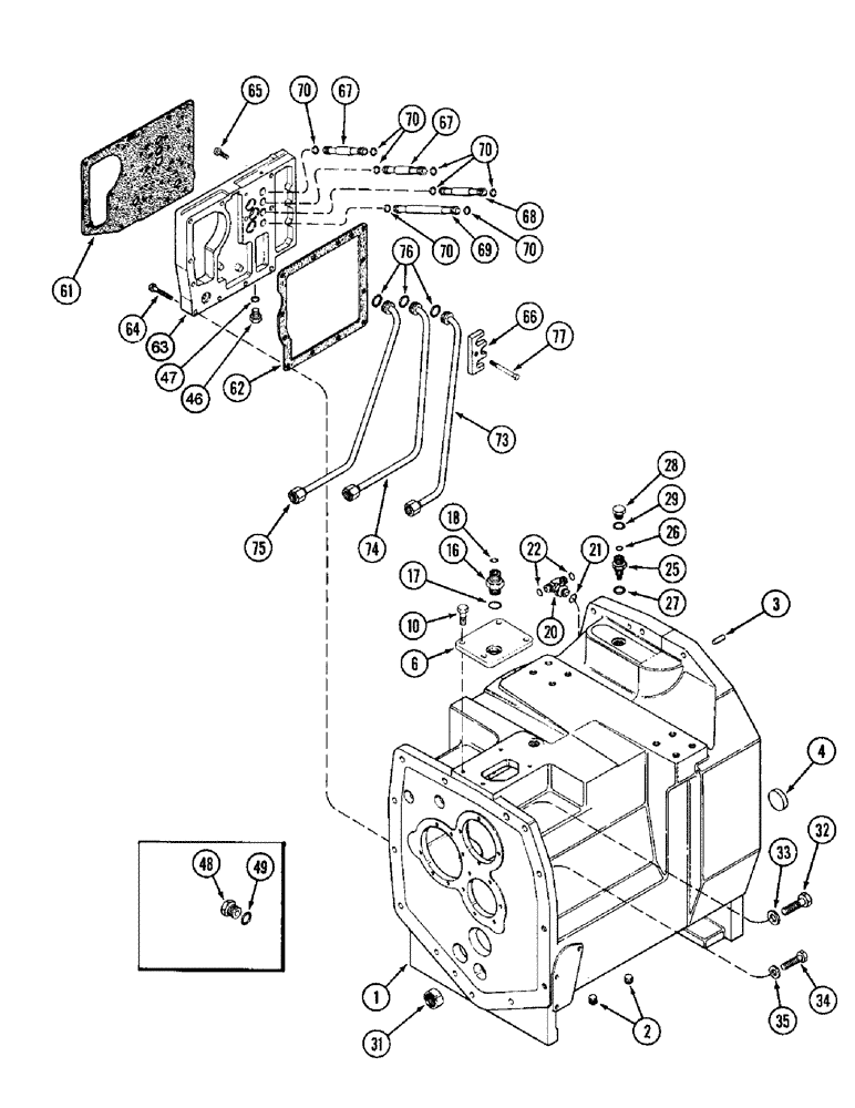 Схема запчастей Case IH 8910 - (6-002) - CLUTCH HOUSING (06) - POWER TRAIN