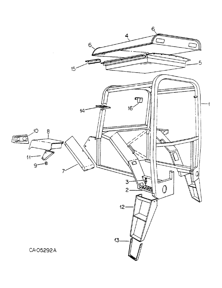 Схема запчастей Case IH HYDRO 186 - (13-12) - SUPERSTRUCTURE, ROLL OVER PROTECTIVE FRAME (05) - SUPERSTRUCTURE