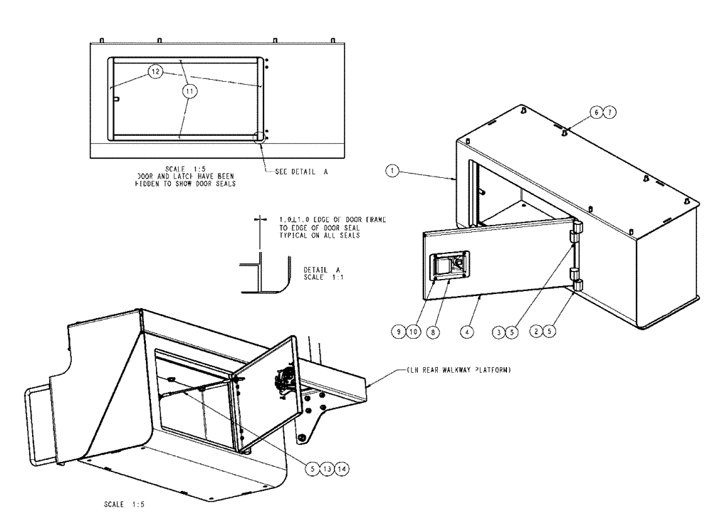 Схема запчастей Case IH SPX3320 - (04-035) - STORAGE BOX GROUP Suspension & Frame