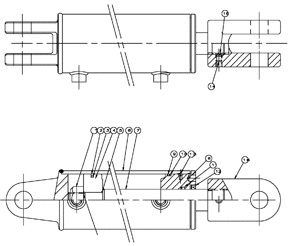 Схема запчастей Case IH 610 - (02-006) - CYLINDER ASSEMBLY Cylinders