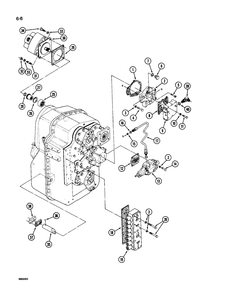 Схема запчастей Case IH 9240 - (6-006) - TRANSMISSION (06) - POWER TRAIN