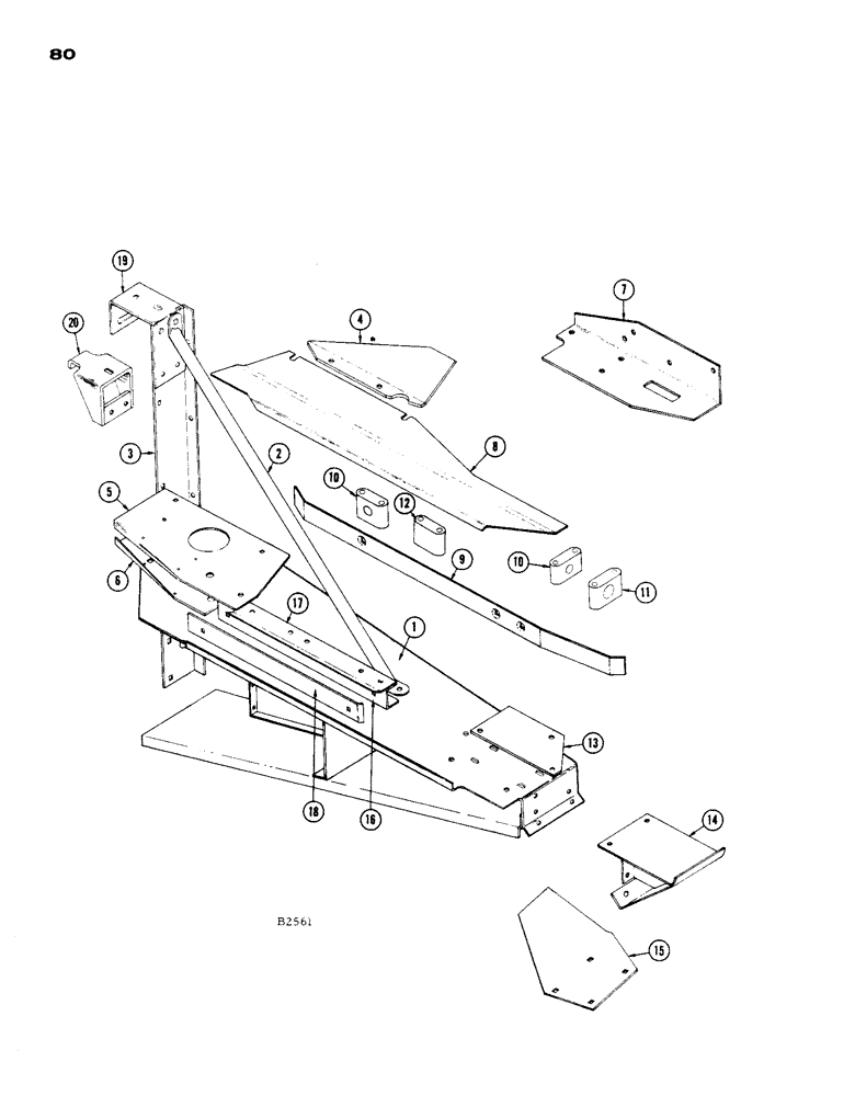 Схема запчастей Case IH 303 - (80) - R.H. INNER ROW, ROWS 2, 3 AND 4 (58) - ATTACHMENTS/HEADERS