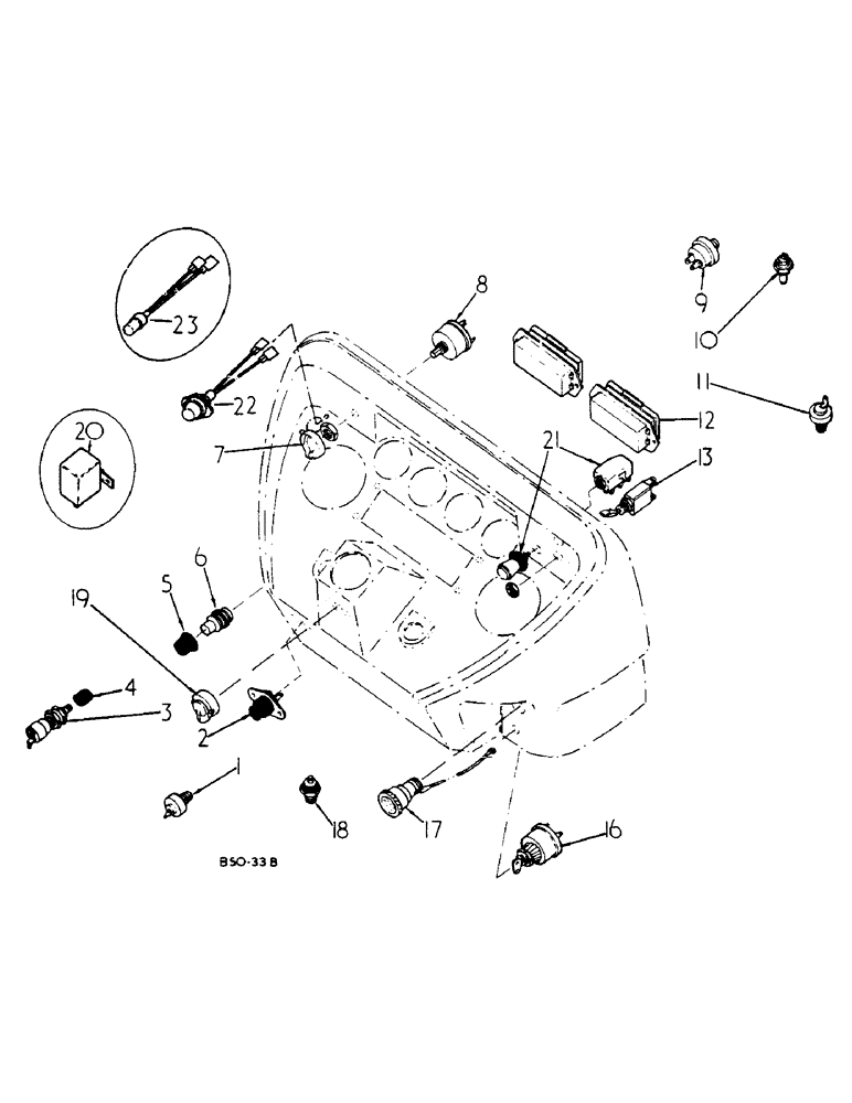 Схема запчастей Case IH 278 - (08-017) - ELECTRICAL SWITCHES AND FUSES (06) - ELECTRICAL