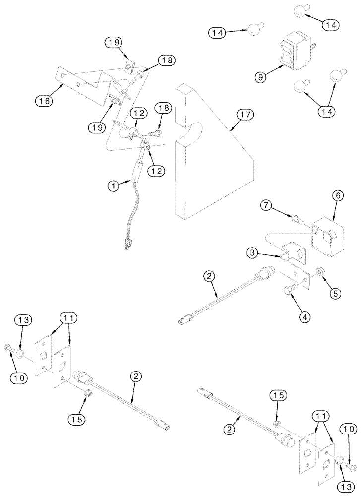 Схема запчастей Case IH 2388 - (04-13) - CAB - TEMPERATURE, AUTO BSN JJC0267149 (06) - ELECTRICAL