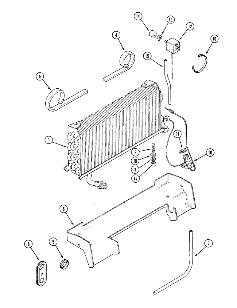 Схема запчастей Case IH 1294 - (9-366) - AIR CONDITIONER EVAPORATOR, TRACTORS WITH CAB (09) - CHASSIS/ATTACHMENTS