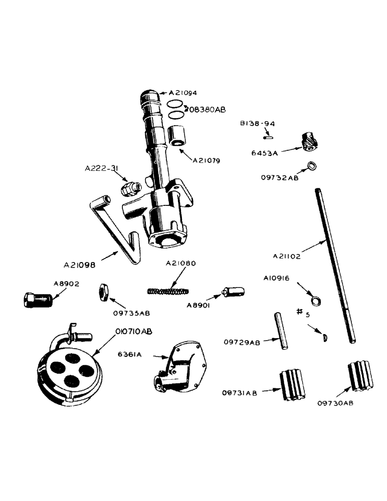 Схема запчастей Case IH 800 - (222) - OIL PUMP (10) - ENGINE