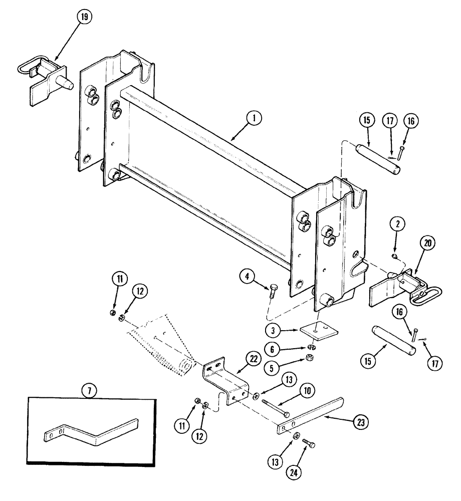 Схема запчастей Case IH 2255 - (9-14) - 1978710C1 QUICK ATTACH ADAPTER (09) - CHASSIS/ATTACHMENTS