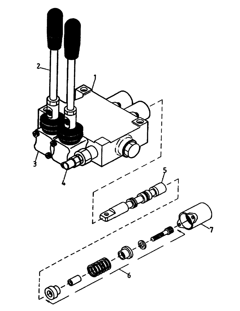 Схема запчастей Case IH AUSTOFT - (B01-04) - HYDRAULIC VALVE Hydraulic Components & Circuits