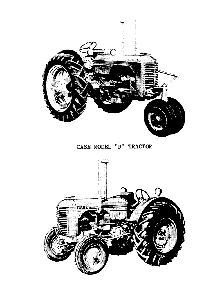 Схема запчастей Case IH DC-SERIES - (004) - CASE MODEL "D"-"DC"-"DO"-"DV" TRACTORS (00) - PICTORIAL INDEX