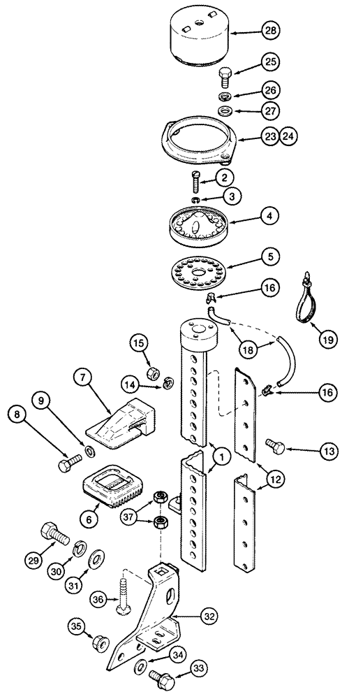 Схема запчастей Case IH 2555 - (09A-24) - MOISTENER STAND (13) - PICKING SYSTEM