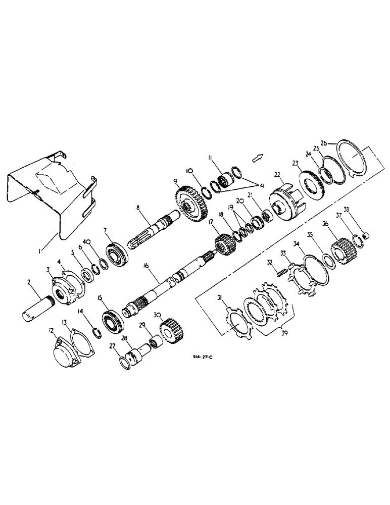 Схема запчастей Case IH 584 - (07-052) - INDEPENDENT POWER TAKE OFF, SINGLE SPEED, INDEPENDENT POWER TAKE-OFF (04) - Drive Train