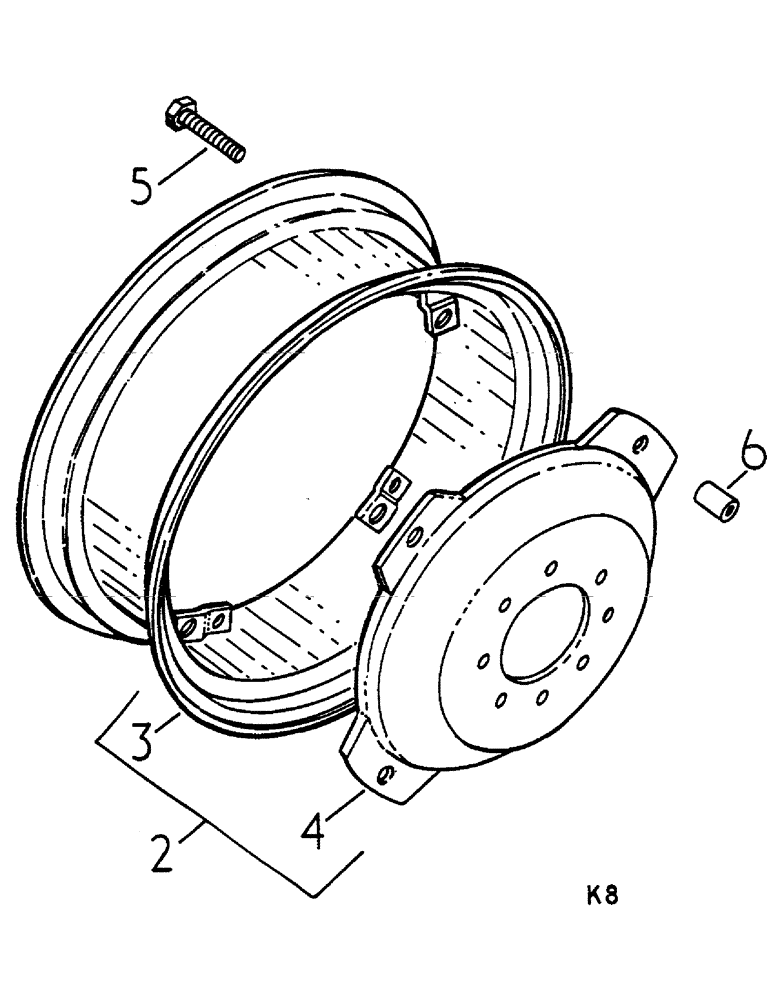 Схема запчастей Case IH 268 - (15-008) - FRONT WHEEL, 4-WHEEL DRIVE, Z F AXLE Wheels & Traction