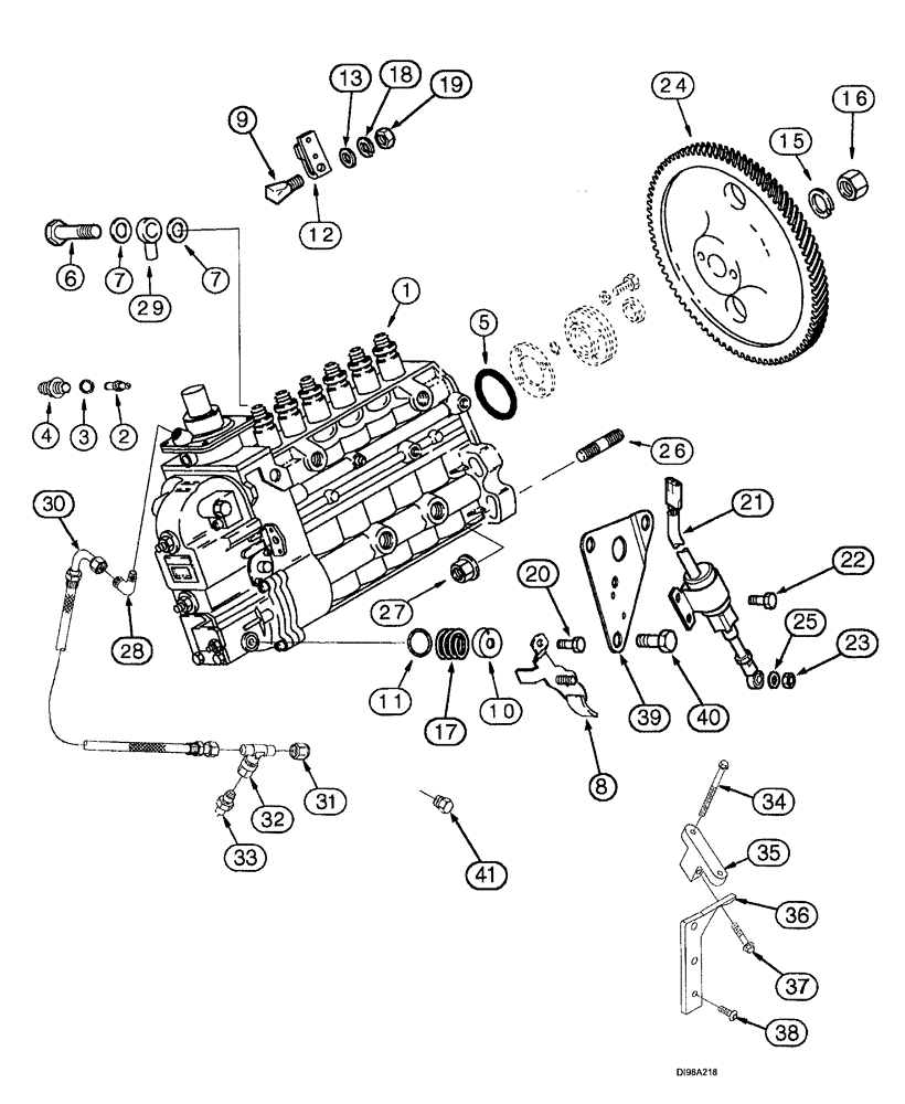 Схема запчастей Case IH SPX3200B - (040) - FUEL INJECTION PUMP (10) - ENGINE