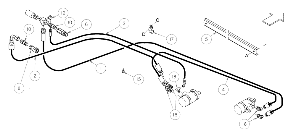 Схема запчастей Case IH 2152 - (09-19) - DRAPER DRIVE HYDRAULICS, MANUAL DECK SHIFT HEADERS, 2162 