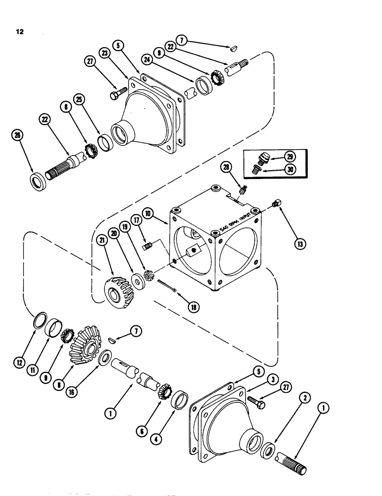 Схема запчастей Case IH 3640 - (12) - GEARBOX 