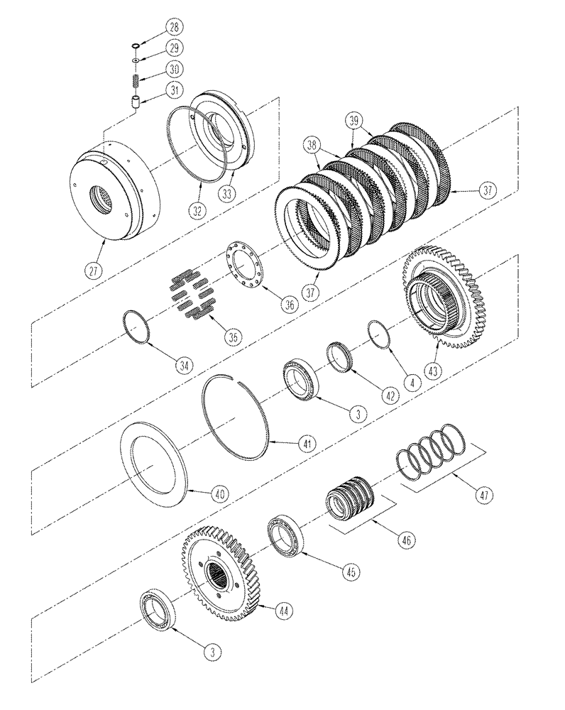 Схема запчастей Case IH STX275 - (06-18) - INPUT SHAFT ASSY (06) - POWER TRAIN