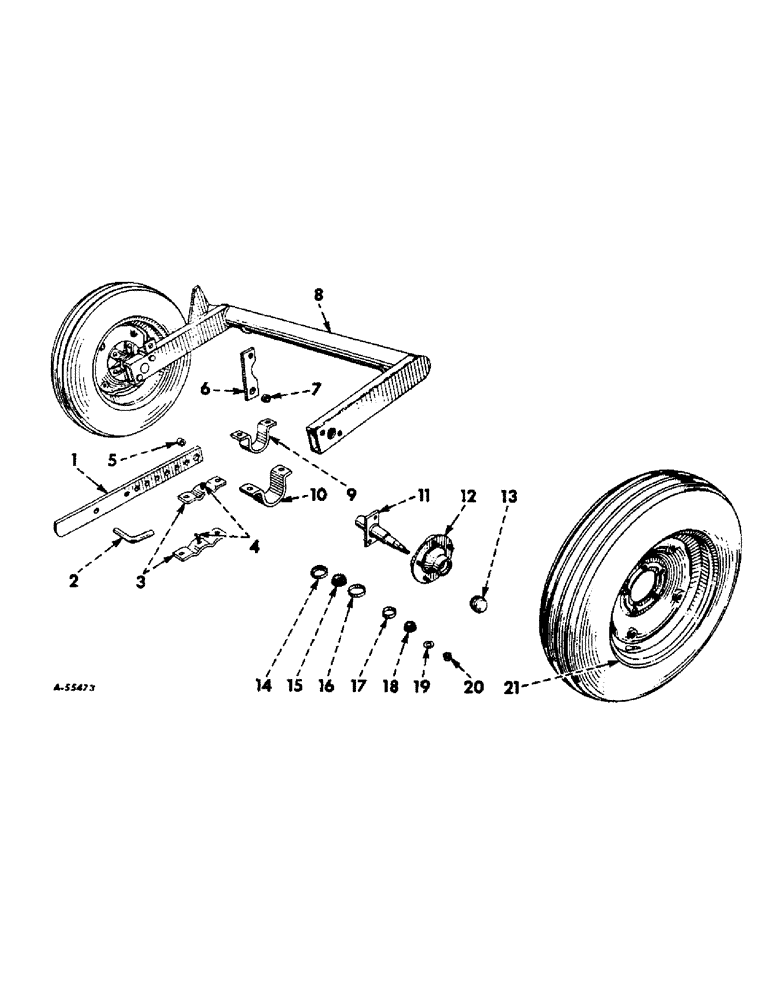 Схема запчастей Case IH 45 - (F-5) - WHEEL SHAFT ASSEMBLY 