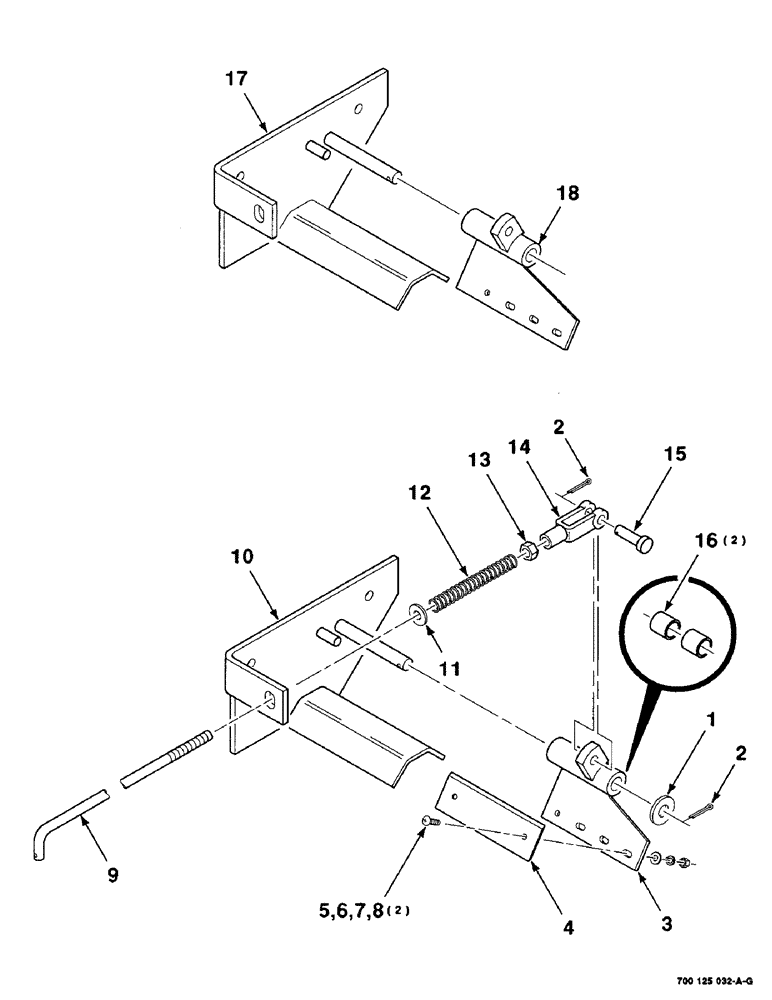 Схема запчастей Case IH 8465T - (6-06) - TWINE CUTOFF ASSEMBLY (14) - BALE CHAMBER