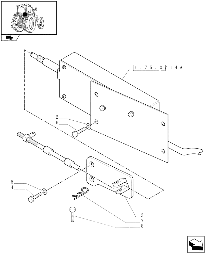 Схема запчастей Case IH PUMA 195 - (1.76.0/03) - (VAR.133) SHIFTABLE PTO ELECTRIC CONTROL (06) - ELECTRICAL SYSTEMS