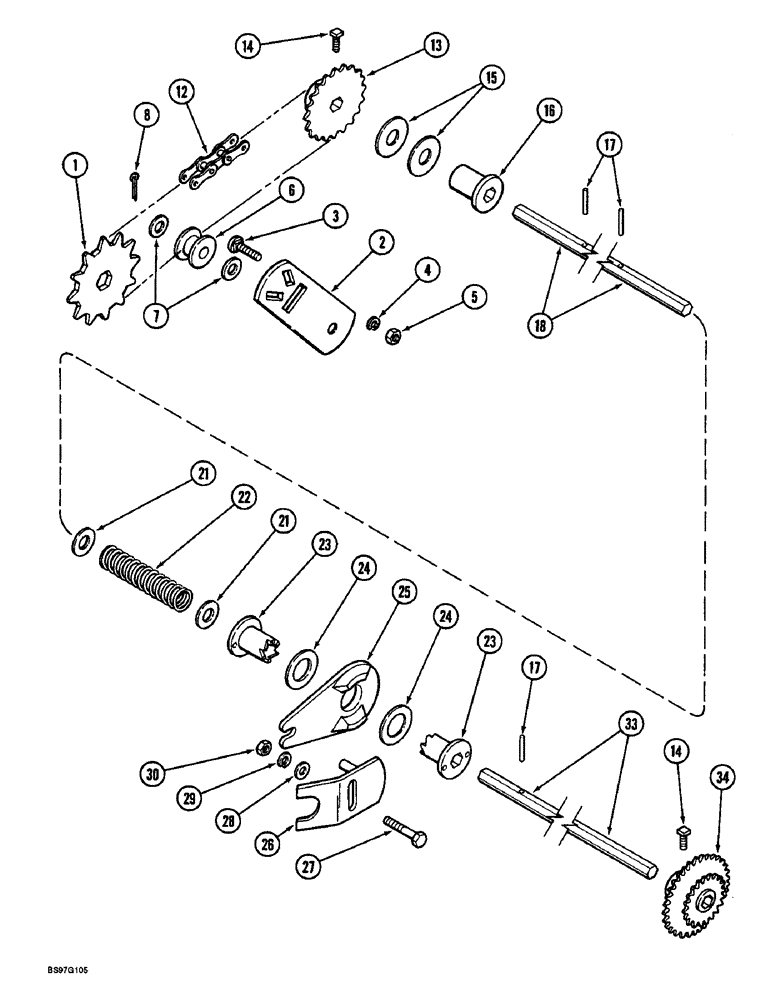 Схема запчастей Case IH 900 - (9-194) - PRIMARY SEED DRIVE, RIGHT, CYCLO AIR TRAILING, 12 ROW (09) - CHASSIS/ATTACHMENTS