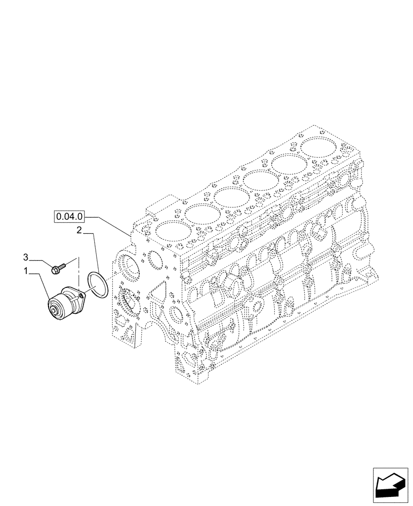 Схема запчастей Case IH P170 - (0.32.0[01]) - WATER PUMP (02) - ENGINE