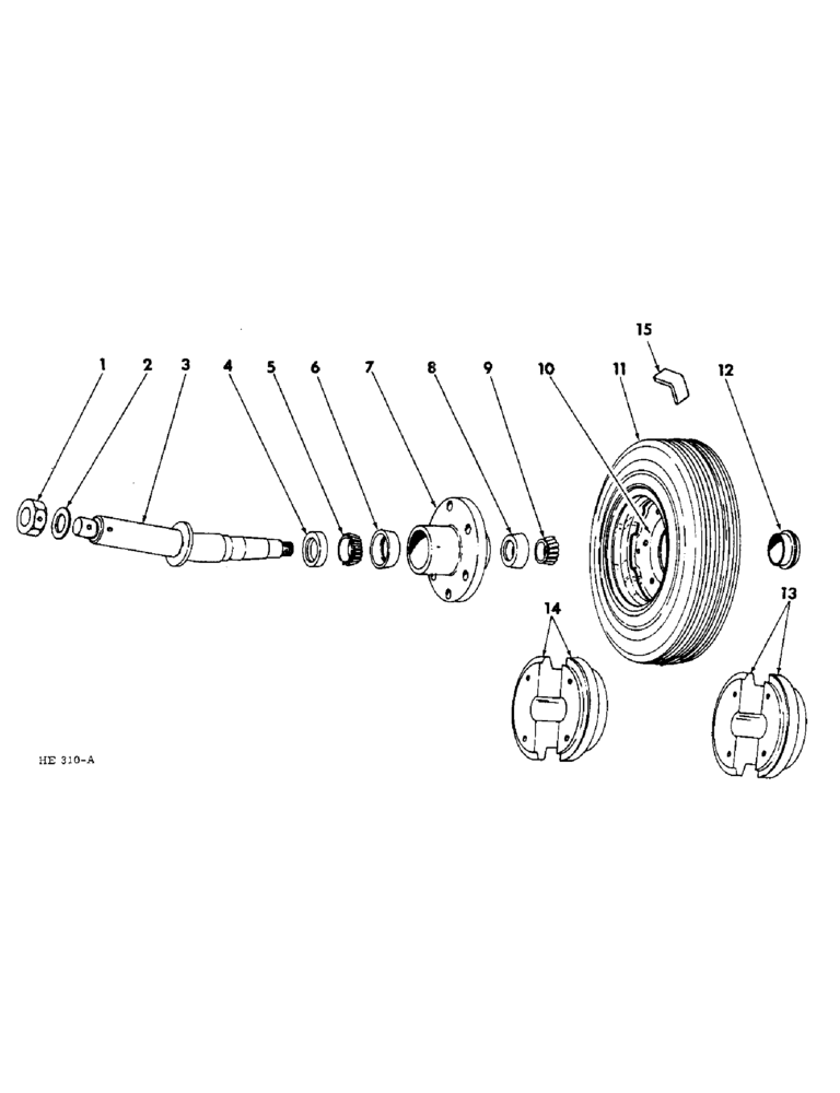 Схема запчастей Case IH 300 - (08) - FRONT FURROW WHEEL 