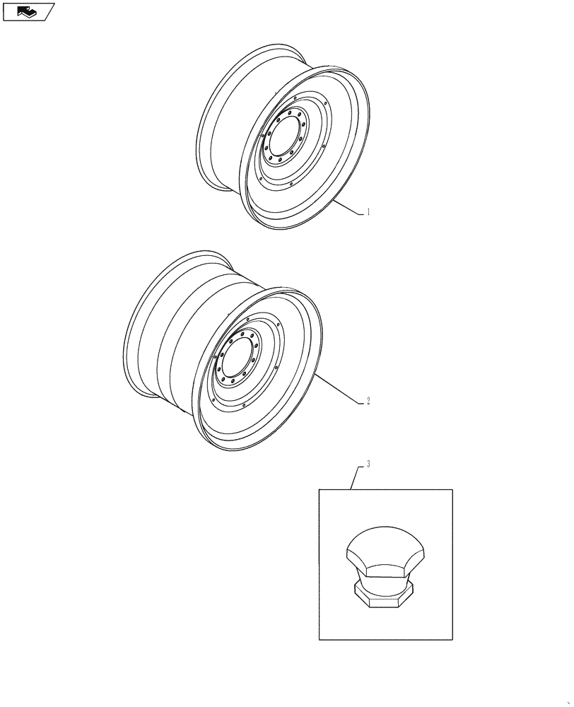 Схема запчастей Case IH STEIGER 400 - (44.511.01[01]) - WHEEL - SINGLE (44) - WHEELS