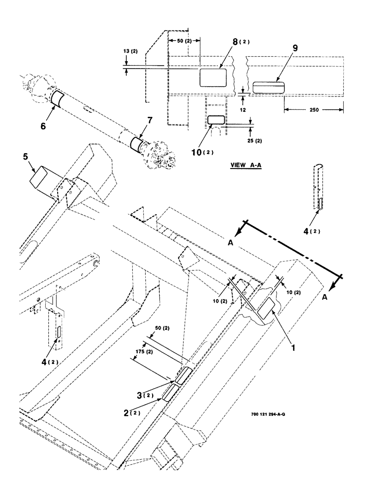 Схема запчастей Case IH 8820 - (9-02) - DECAL LOCATION DIAGRAM (09) - CHASSIS