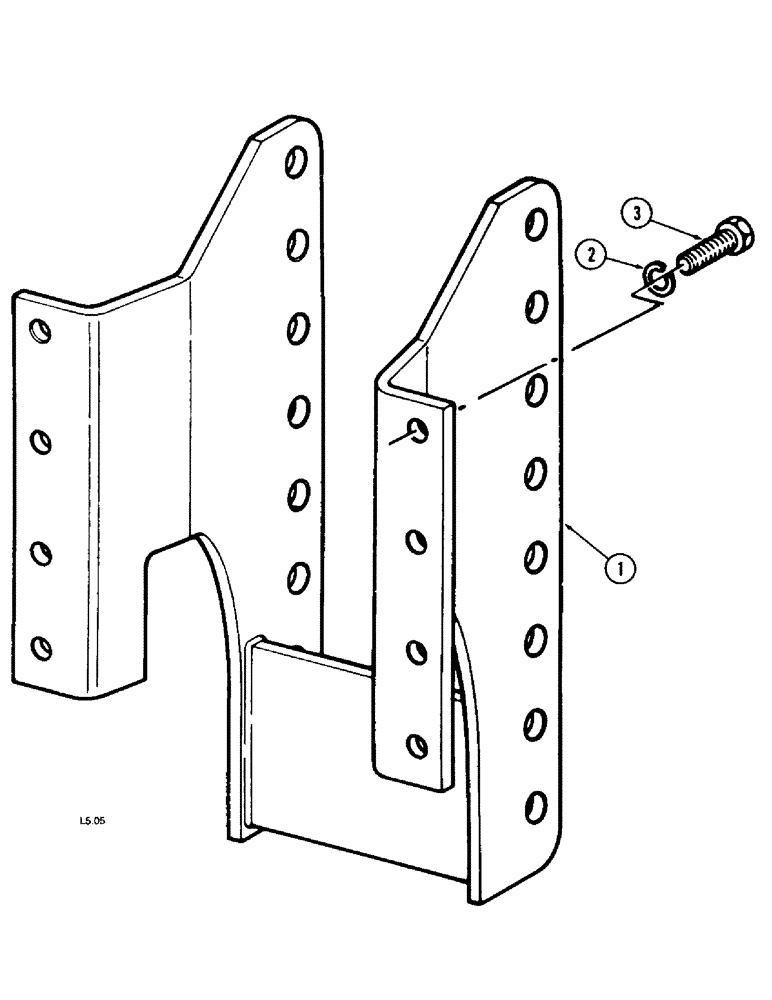 Схема запчастей Case IH 2130 - (9-148) - TRAILER HITCH SUPPORT, NARROW VERSION ONLY (09) - CHASSIS/ATTACHMENTS