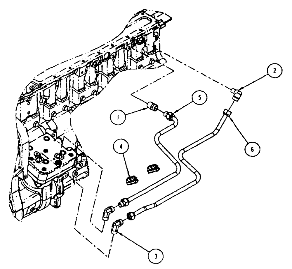 Схема запчастей Case IH FLX4375 - (02-007) - COOLANT LINES, AIR COMPRESSOR (FLX4300) (01) - ENGINE