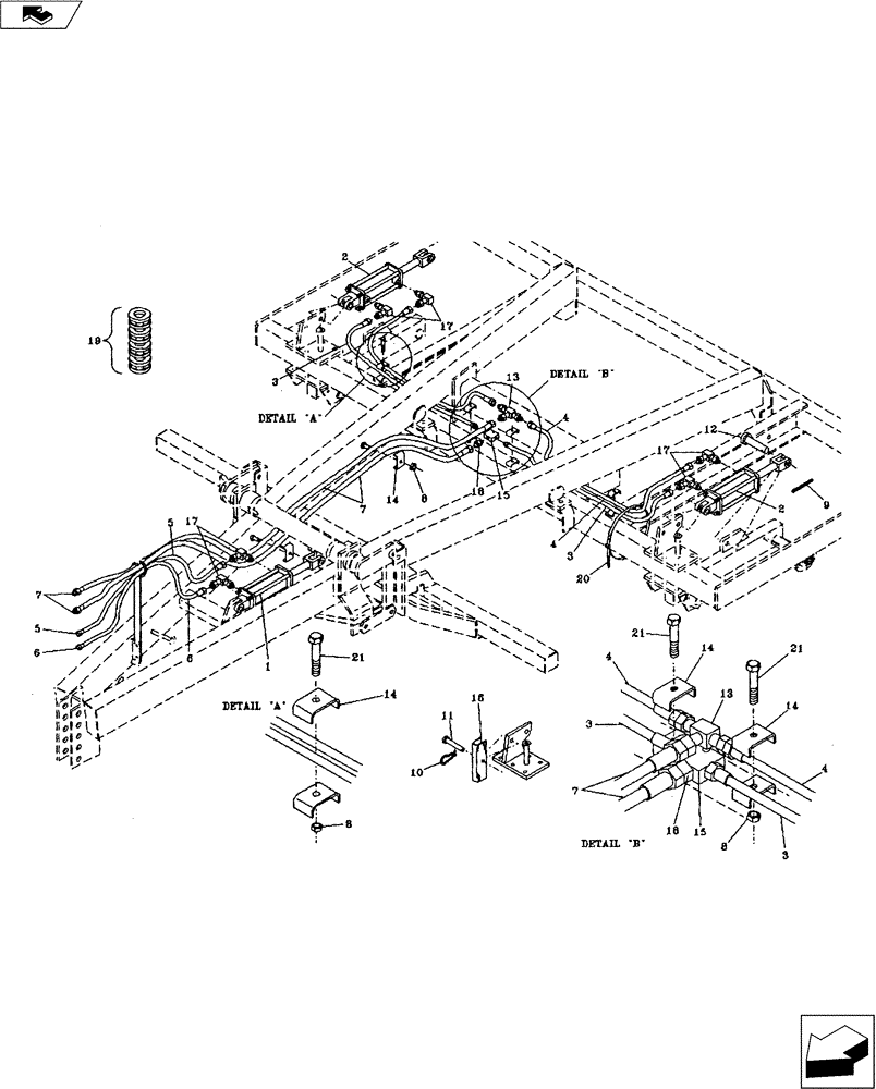 Схема запчастей Case IH COULTER - (35.100.05) - HYDRAULICS - 1990 (35) - HYDRAULIC SYSTEMS