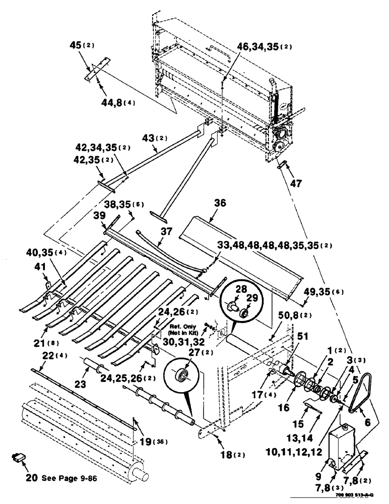 Схема запчастей Case IH 8460 - (9-50) - MESH WRAP KIT, SHIELDS AND SLIDE ASSEMBLIES, SERIAL NUMBER CFH0073203 THROUGH CFH0073271 Decals & Attachments