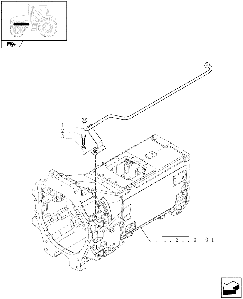 Схема запчастей Case IH PUMA 115 - (1.29.6/03) - INTEGRATED FRONT HPL WITH PTO - FRONT BRAKE VALVE PIPE (VAR.333648-334648) (03) - TRANSMISSION