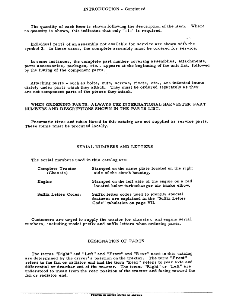 Схема запчастей Case IH 1456 - (00-05) - INTRODUCTION - SERIAL NUMBER LOCATIONS (00) - GENERAL