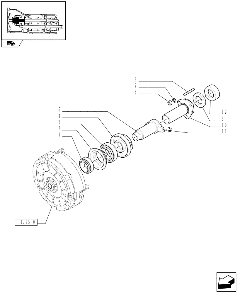 Схема запчастей Case IH FARMALL 90 - (1.26.2) - COVER SUPPORT AND LEVER (03) - TRANSMISSION