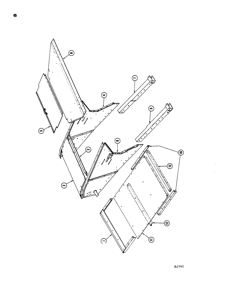 Схема запчастей Case IH 402 - (06) - FEEDER SPOUT, 402 (58) - ATTACHMENTS/HEADERS