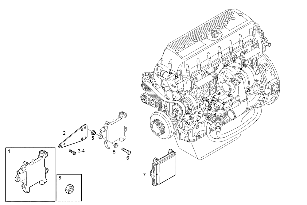 Схема запчастей Case IH F3AE0684D B003 - (1701.020) - ELECTRONIC CONTROL UNIT 