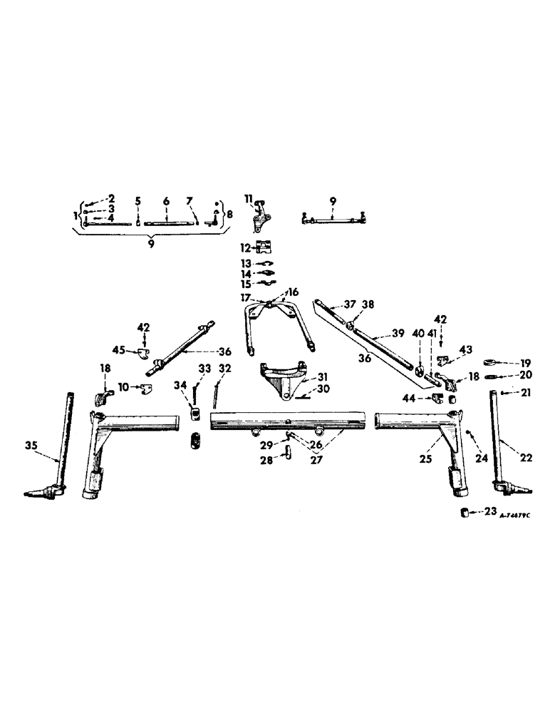 Схема запчастей Case IH 856 - (J-18) - STEERING MECHANISM, ADJUSTABLE FRONT AXLE AND CONNECTIONS, FARMALL HI-CLEAR TRACTORS Steering Mechanism